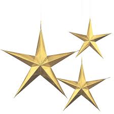 4.5 out of 5 stars. 3d Gold Star Decorations 3ct Party City