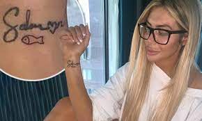 All artwork done my sam phillips. Chloe Ferry Gets Her Sam Tattoo Changed To Salmon After Split From Gowland Daily Mail Online