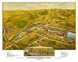 Beautifully restored old map of New Hartford, CT from 1878 - KNOWOL