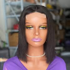 10 Inch Natural Black DD Bone Straight Lace Front Wig 200 Density BOB Daily  Jean Skirt Outfits From Lacewigs7, $68.25