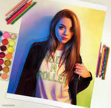 Cute hand draw coloring page with brave girl. 50 Beautiful Color Pencil Drawings From Top Artists Around The World