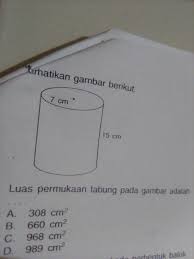 Setelah mempelajari mengenai luas permukaan tabung, maka sekarang kita ke volume tabung. Luas Permukaan Tabung Pada Gambar Brainly Co Id