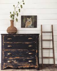 Antique Chippy Black Dresser And Mirror From Shackteau Interiors Of Essex County Ma Attic Antique Decor Bedroom Black Painted Furniture Vintage Craft Room