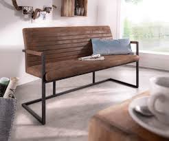 Einfache sitzbänke und weitere sitzbänke jetzt online kaufen und von den vorteilen auf home24 profitieren: Essbank Earnest Braun Vintage 140 Cm Mit Armlehne Gestell Metall Sitzbank Delife Ebay