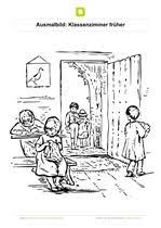 Ausmalbild Klassenzimmer Fruher Kostenlose Ausmalbilder Ausmalen Ausmalbilder