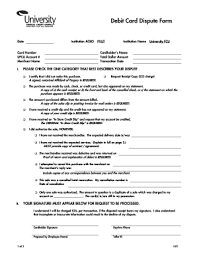 Once customer successfully submits dispute claim, a confirmation message with a confirmation. Debit Card Dispute Form Pdf Fill Out And Sign Printable Pdf Template Signnow