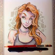 A Blonde Bombshell By Martin Abel Sketches Character Art Art