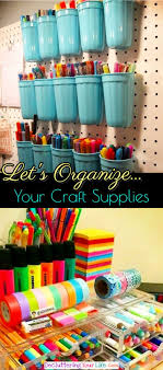 Two accommodating storage pieces are placed on opposite walls, their surface areas maximized: Craft Room Organization Unexpected Creative Ways To Organize Your Craftroom On A Budget Organizing Craft Room Sewing Room Organization Diy Craft Room