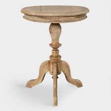Metal And Wood Bistro Accent Table World Market In 2020 Round Accent Table Accent Table Natural Wood Table