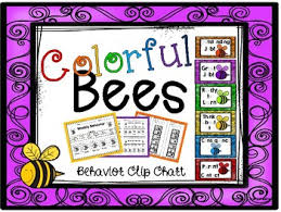 Colorful Bees Behavior Clip Chart