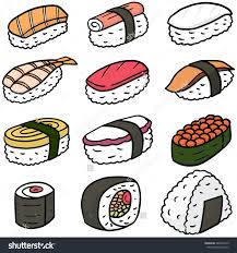 向量组的寿司 食品及饮料 海洛创意 hellorf shutterstock中国独家合作伙伴 正版素材在线交易平台 站酷旗下品牌 sushi drawing cute doodle art sushi art