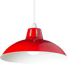 Guaranteed low prices on all modern lighting and accessories + free shipping on orders over $75! Large Modern Cut Out Dome Glossy Metal Ceiling Light Fitting Pendant Shade Red Amazon Co Uk Lighting