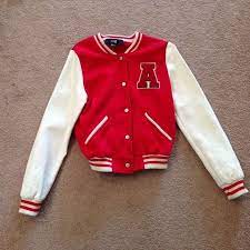 Forever 21 Red White Varsity Letterman Jacket Jackets Forever 21 Red Letterman Jacket