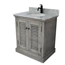 D bath vanity in pearl gray with cultured marble vanity top in white with white basin Infurniture Wk1931 G Cw Top 30 Inch Rustic Solid Fir Single Sink Vanity In Grey