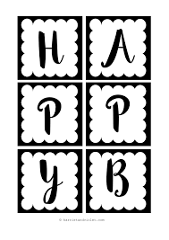 Download single letters or the whole alphabet to print. Happy Birthday Lettering Printable Teaching Resources Print Play Learn Happy Birthday Lettering Happy Birthday Lettering Printable Happy Birthday Banners