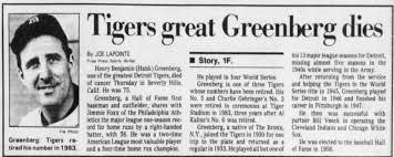 Hank Greenberg, In Memoriam '86
