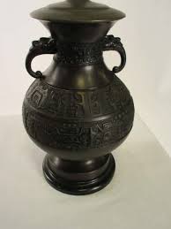 1920s Bronze Asian Table Lamp Asian Table Lamps Table Lamp Vintage Table Lamp