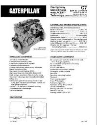 Workshop manual, owners guide(manual), repair manual, parts catalogs, wiring diagrams and fault codes free download links. Caterpillar C7 Pdf Engine Manuals And Spec Sheets