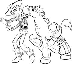 The body consists of 10 sections with velcro where y. Woody And Bullseye Toy Story Kids Coloring Pages