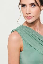 Vestido Drapeado Franzido Dora Verde Erva