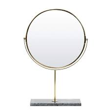 Dark Marble Base Gold Swivel Table Mirror Mirror Table Dressing Table Mirror Mirror
