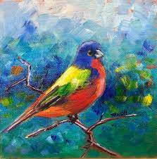I particularly love their gorgeous song and how they love to show it off. Painted Bunting Bird Painting By Tansill Stough Anthony
