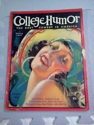 College Humor Magazine, October 1925 Risque, Satire, Jokes, Cartoons, Girl  Cover