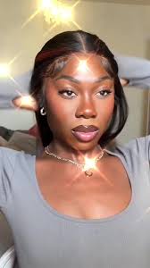 Our girl @Aisha✨ truly LAID and SLAYED our ‘Scarlett’ unit 🤯🖤 that raw  hair SHINE✨ #dmusewigs #humanhairwigs #lacefrontwigs #fulllacewigs  #hdlacewigs #alopeciawigs