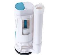 T Tulead Toilet Push Button Valve Dual Flush Fill Valve, Flush Valve Height 8.26"(Include Black Washer), for Drainage Hole 65-70mm/2.56"-2.75"