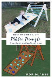 Want To Build A Diy Pikler Triangle This Montessori Toy Is Super You Are In The Right Place About Woode Toddler Climbing Diy Kids Toys Kids Playroom Decor