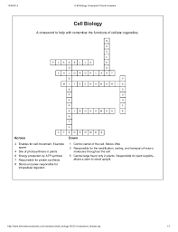 Check spelling or type a new query. Cell Biology Crossword Puzzle Answers