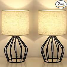 5% coupon applied at checkout. Haitral Modern Farmhouse Lamps Black Metal Table Lamps With Hollowed Out Base Bedside Lamps Set Of 2 With Linen Fabric Lampshade For Bedrooms Living Room Amazon Com