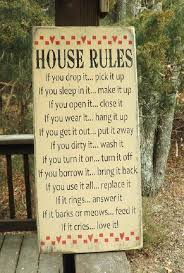 House Rules Funny House Rules Handmade Home Decor Wall Sign Family Rules Sign House Rules Sign Country House Decor