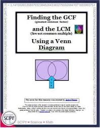 Fractions And Algebra Finding The Gcf And Lcm Using A Venn Diagram Upper Elementary Math Math Words Venn Diagram