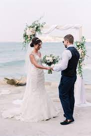 Exchanging Vows At Seaside Wedding Ceremony In Crete Crete For Love Destination Wedding Inspiration Seaside Wedding Bridal Preparation