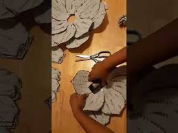 How To Make Faux Metal Flower Using Cookie Sheets Youtube Diy Dollar Tree Decor Tin Flowers Dollar Tree Decor