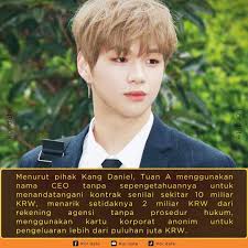 Pada tanggal 9, Kang Daniel memposting di Instagram, "Perjalanan bersama  KONNECT, yang telah menjadi pagar dan juga mengajarkan saya tanggung jawab  selama lima tahun terakhir, telah berakhir. Saya ingin mengucapkan terima  kasih