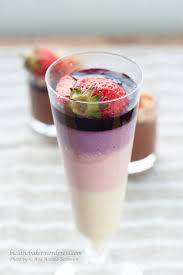 Ombre Berry Verrine Blueberry Panna Cotta Recipe Custard Desserts Panacota Recipe