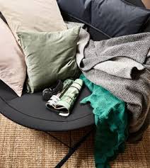 Ikea Ps 2017 Rocking Chair In Black Is A Modern Rocking Chair That S Bowl Shaped And Inspired By Ten Zen Living Rooms Living Room Decor Ikea Flexible Furniture