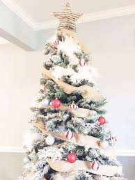 Deco mesh tree via soloun tip. 26 Best Flocked Christmas Tree Decor Ideas Digsdigs