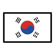El yang (símbolo rojo) significa la luz y el calor, el yin (símbolo azul) representa la oscuridad y el frío. Flagge Sudkorea Emoji