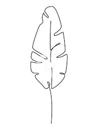 un dessin de la ligne contour feuille bananier poster par anastasia radionova drawing line art drawings coloriage licorne mignon