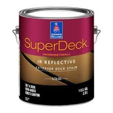 Deck and fence renewal systems uses sherwin williams superdeck waterborne solid stain which provides a durable, opaque protection. Superdeck Ir Reflective Exterior Waterborne Solid Color Stain Sherwin Williams Company Sweets