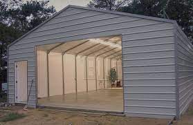 The Florence Metal Pre Fab Work Shop 24x35x10 Big Buildings Direct Garage Door Framing Metal Garage Buildings Garage Door Design