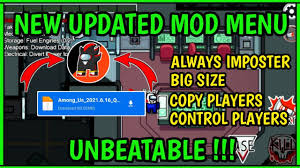 Among us mod apk v2021.6.30 (menu mod/always impostor). Among Us Mod Menu V 2021 6 16 A Mod Always Impostor Full Unlocked All Feature 2021 Youtube