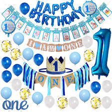 And then, love them with all your heart! Wonderfour Baby Boy 1st Birthday Decorations And Photo Banner 1 12 Month First Birthday Cake Topper One Happy Birthday Balloons Banner Number 1 Foil Balloon Blue And White Balloons Party Decorations