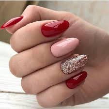 Idee Von Lucie S Auf Nails Rote Fingernagel Valentinstag Nagel Ovale Nagel