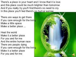 Love never felt so good (original version). Heal The World By Michael Jackson Grammar Focus There To Be Ppt Download