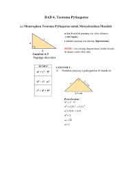 In mathematics, the pythagorean theorem, or pythagoras's theorem, is a fundamental relation in euclidean geometry among the three sides of a right triangle. Teorema Pythagoras
