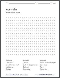 Please select your preferred solving format. Australia S Geography Word Search Puzzle Student Handouts